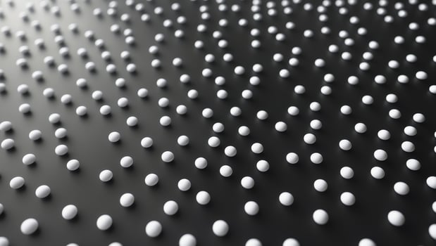 A black background with a lot of white dots. photo