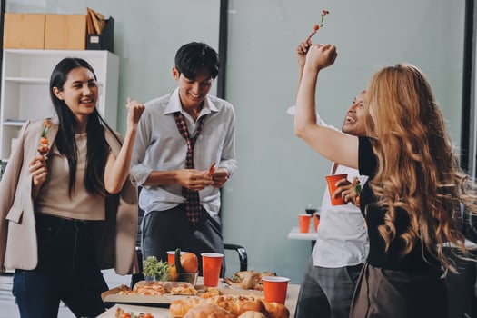 Group of people celebrating at a party photo