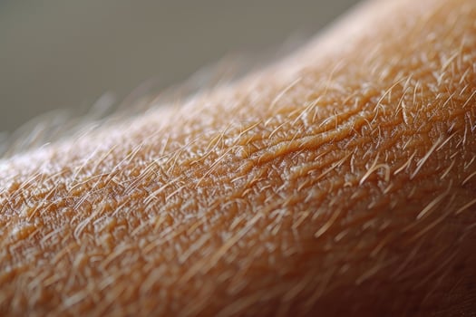 Close-up of Human Skin with Hair Follicles photo