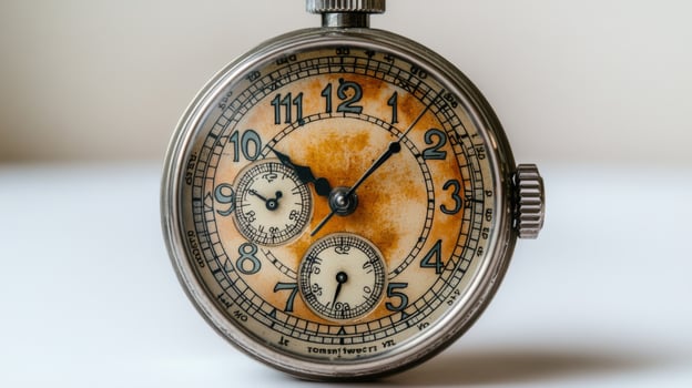 Vintage Pocket Watch with Detailed Face photo