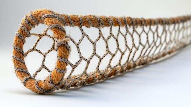 Closeup of a Lacrosse Stick Net photo