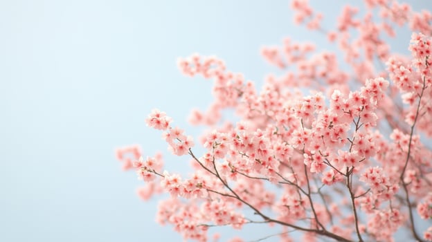 Blossom branches in spring sky photo