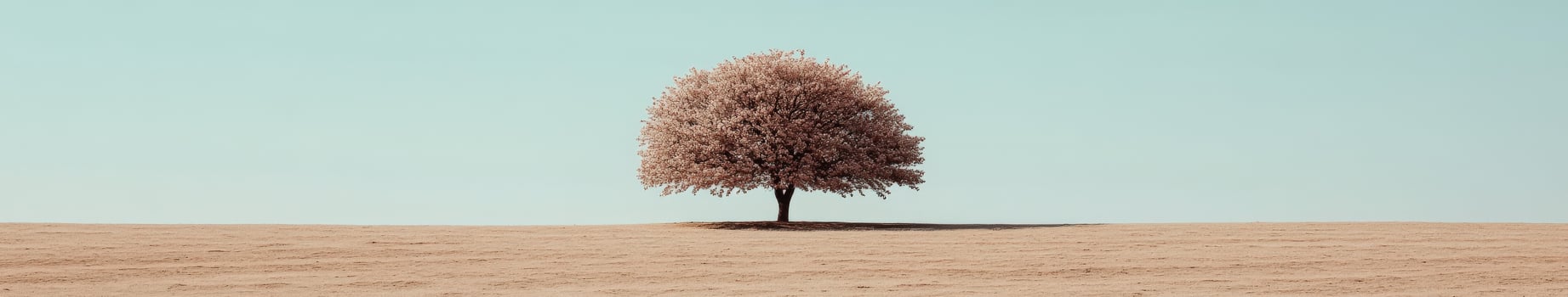 Single tree in barren landscape photo