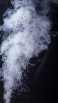 White fog or smoke isolated on black background photo
