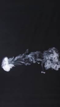 Smoke or fog isolated on black background photo