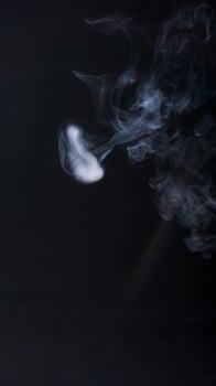 Smoke isolated on black background studio photo