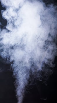 Abstract smoke isolated on black background studio photo