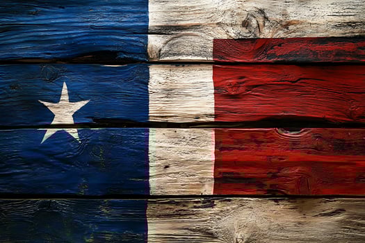 Rustic Texas Flag on Wood photo