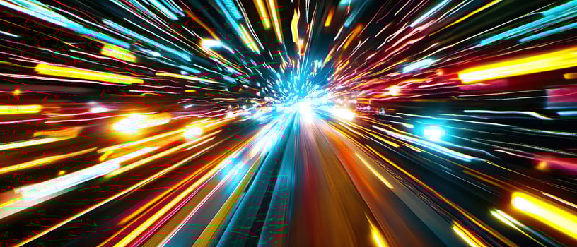 Speed, light streaks, highway, night, motion blur, background photo