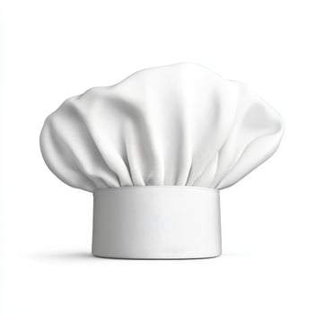 realistic chef hat representing culinary profession, perfect for chefs and cooking enthusiasts. This accessory symbolizes creativity and passion in kitchen photo