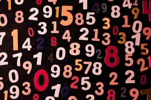 colorful numbers texture photo
