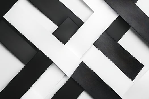 Abstract Black and White Geometric Pattern Design photo