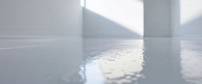 A white room with a white floor and a window photo