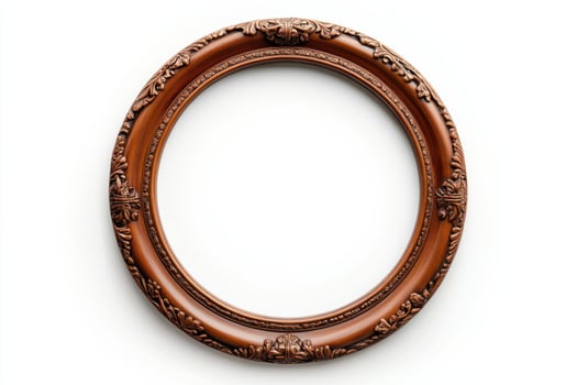 Wall art frame isolated on clean white background showcasing intricate design and craftsmanship photo
