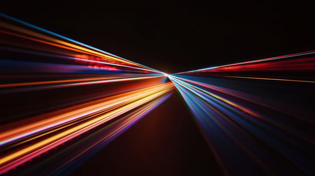Fast-moving city lights photo