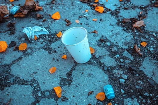Neglected streets show urban decay. photo
