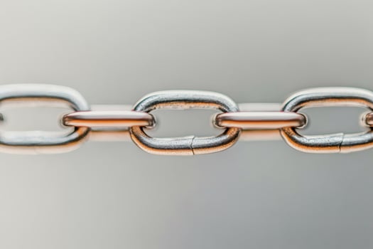 Interconnected links showcasing strength and durability. photo
