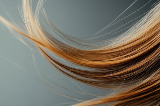 Beautiful flowing hair captured in soft light. photo