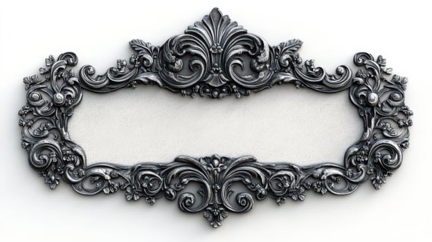 An ornate frame with a black background photo