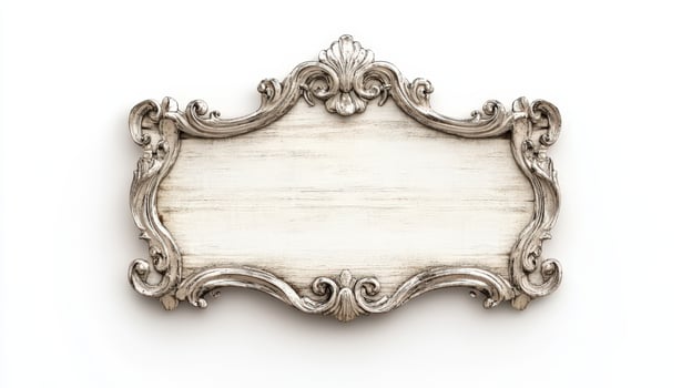 An old wooden sign on a white background photo