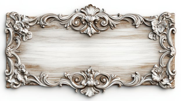 An old wooden frame with ornate design photo