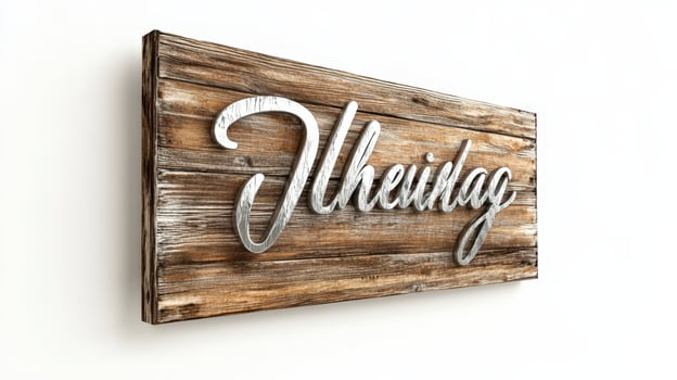A wooden sign with the word'hiening'on it photo