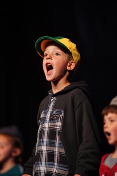 Exciting kids showcase wacky talent acts during fun-filled talent show performance photo