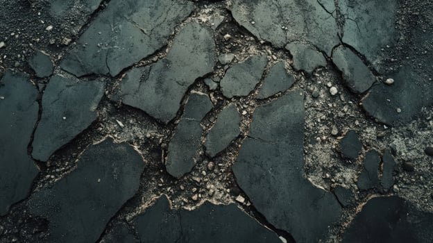 Cracked concrete background with cracks and dirt photo