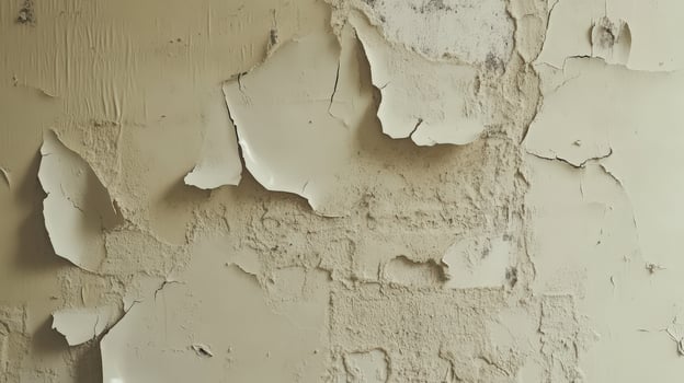 Peeling paint on a wall with peeling paint photo