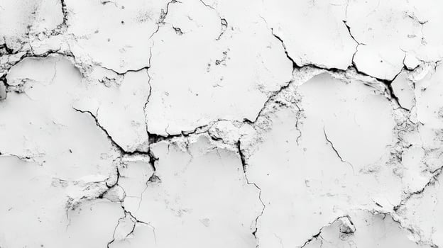White cracked concrete wall background photo