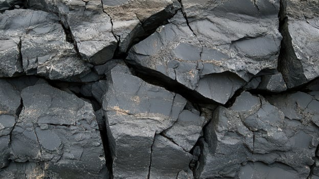 Dark Grey Cracked Rock Formation Texture photo
