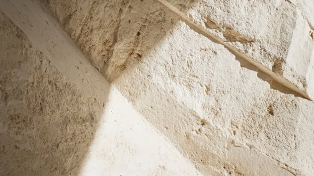 Light and Shadow on an Old Stone Wall photo