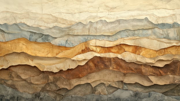 Layered Abstract Mountain Range Artwork photo