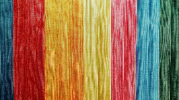 Vertical Stripes Of Colorful Textured Fabric photo
