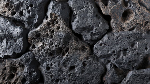 Dark Volcanic Rock Texture Background Image photo