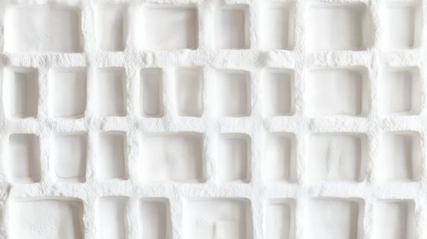 White textured surface with rectangular recesses photo