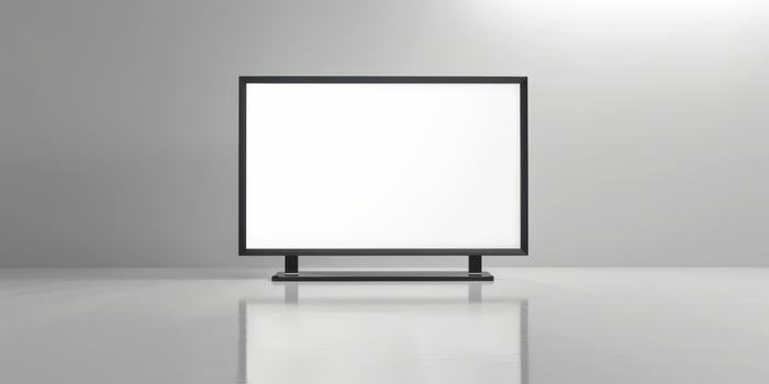 Blank billboard on a white background photo