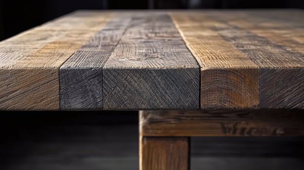 Rustic Wooden Tabletop Close Up Detail photo