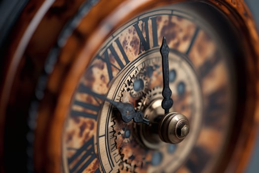 Intricate craftsmanship of a vintage clock design. photo
