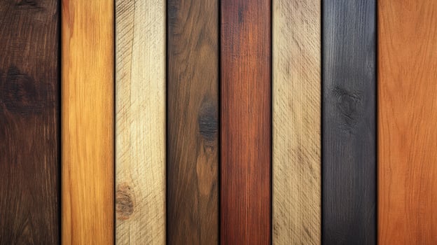 Varied Wooden Planks Displaying Diverse Colors and Textures photo