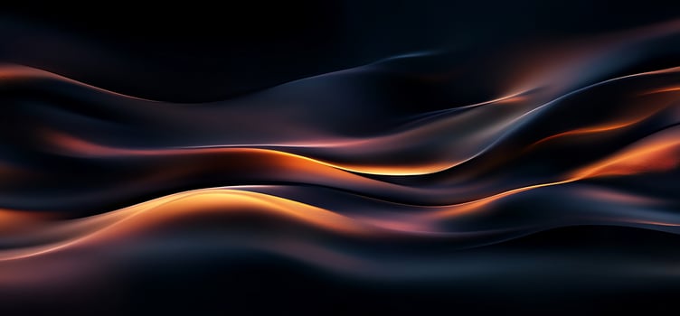 Dark, flowing waves with orange highlights photo