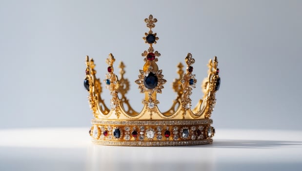 Luxurious Gold Crown Adorned with Jewels. photo