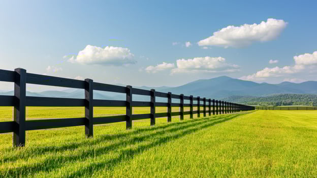 Vast scenic landscape with fence in background rural setting nature photography serene environment wide view photo
