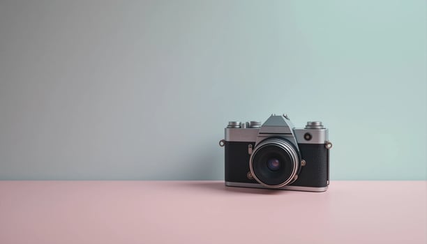 A Vintage Camera in a Dreamy, Artistic Setting. illustration photo