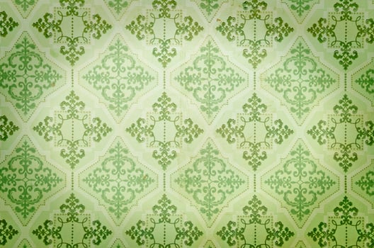 Old green wallpaper photo