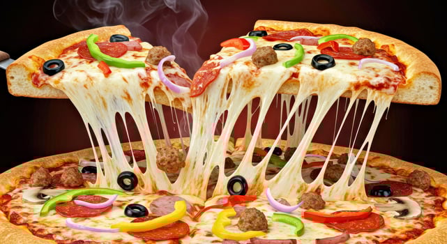 A pizza with pepperoni, mushrooms, and onions photo