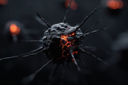 Intricate black and orange structure resembling alien life form. photo