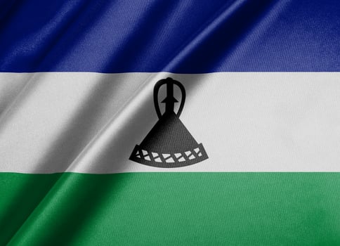 National flag of Lesotho High resolution photo