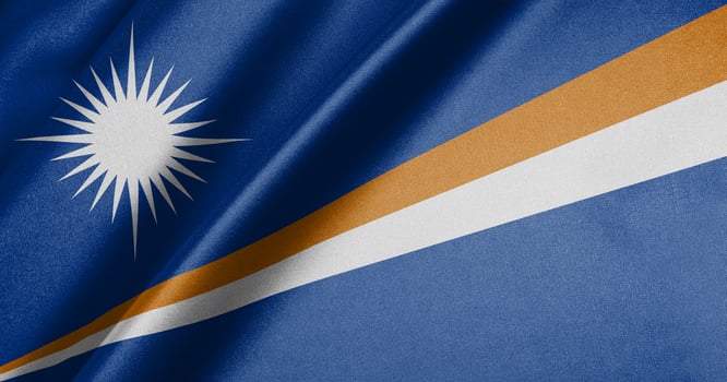National flag of Marshall Islands High resolution photo