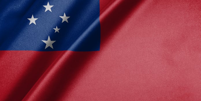 National flag of Samoa High resolution photo